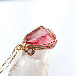 大粒アンダラクリスタルとスモーキークォーツのワイヤージュエリー