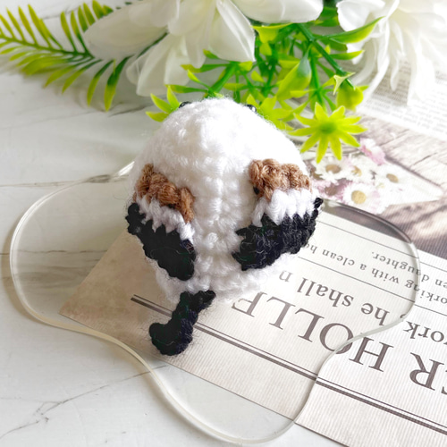 A24 シマエナガ (大) あみぐるみ キーホルダー チャーム 北海道 鳥