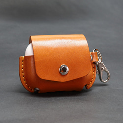 “AirPodsPro3ケース” 14色 typeC対応 エアーポッズプロ3 カバー ワイヤレス 本革 栃木レザー 1枚目の画像