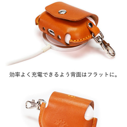 “AirPodsPro3ケース” 14色 typeC対応 エアーポッズプロ3 カバー ワイヤレス 本革 栃木レザー 3枚目の画像