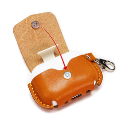 “AirPodsPro3ケース” 14色 typeC対応 エアーポッズプロ3 カバー ワイヤレス 本革 栃木レザー 6枚目の画像