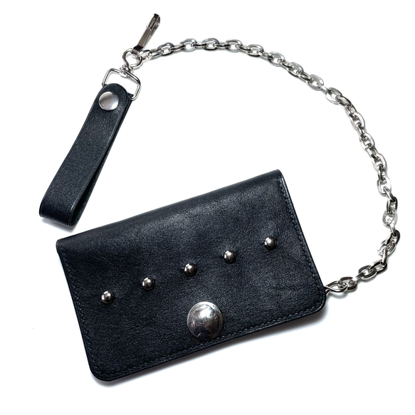 ミドルトラッカーウォレット　オールドコンチョ　UKデッドストックレザー ミドルトラッカーウォレットオールドコインコンチョUKデッドストックレザー