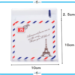 IM169 OPP袋 20枚 エッフェル塔 スタンプ デザイン テープ付 ラッピング 小分け プレゼント ギフト 2枚目の画像