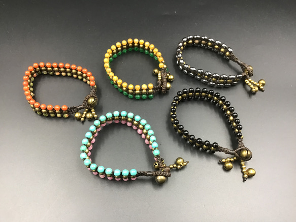 天然石オリジナルブレスレットBー3 2枚目の画像