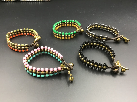 天然石オリジナルブレスレットBー3 3枚目の画像