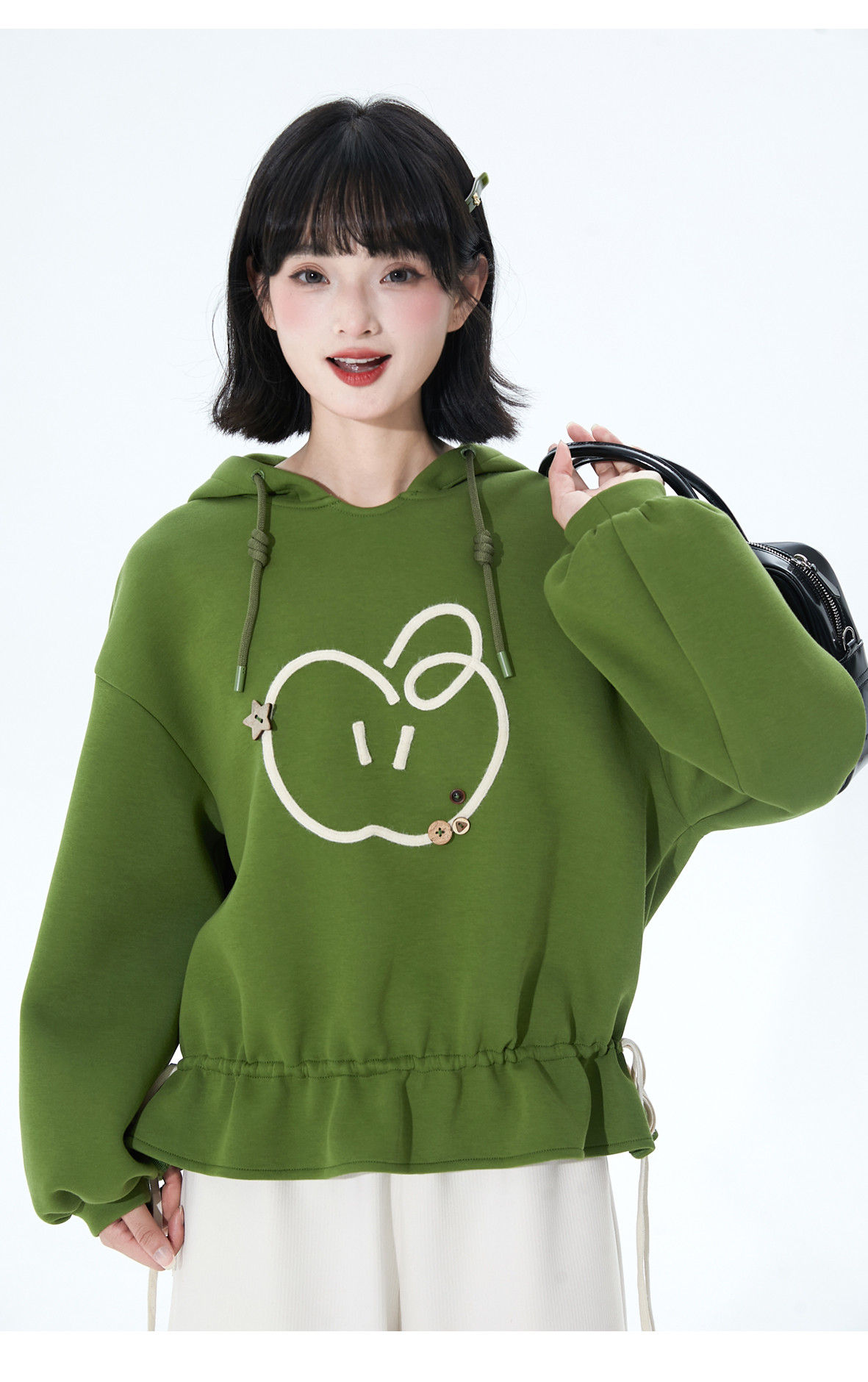 秋冬ゆるキャップ長袖トップス