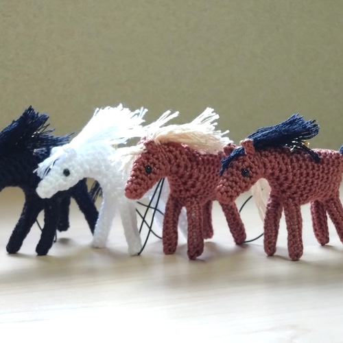 干支 午 うま「馬くいくって馬！(うまくいくってば！)」色4種(栗毛、黒