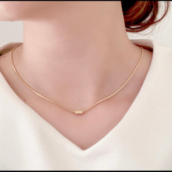 \秋冬映え/ ゴールドバーネックレス×3連フープピアス,イヤリング/サージカルステンレス　ご褒美　ギフト　秋 3枚目の画像