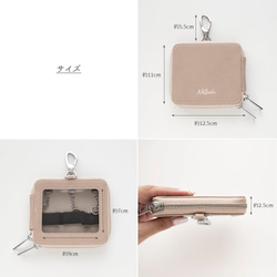 カードポケット付き 横並び 3個収納 スマートキーケース 【 simple 名入れ 】 キーケース クリア窓 HE64U 11枚目の画像