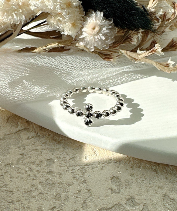 [新作]クロスモチーフ➕ブラックオニキスリングR4407 13枚目の画像