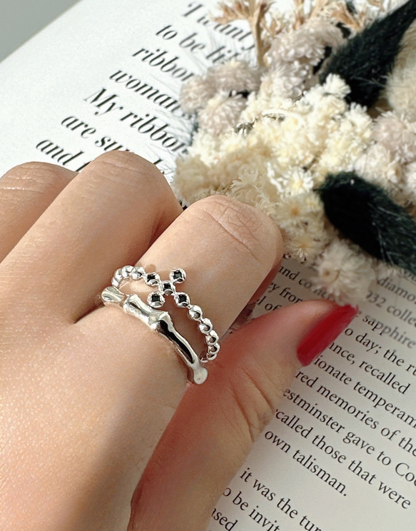 [新作]クロスモチーフ➕ブラックオニキスリングR4407 14枚目の画像