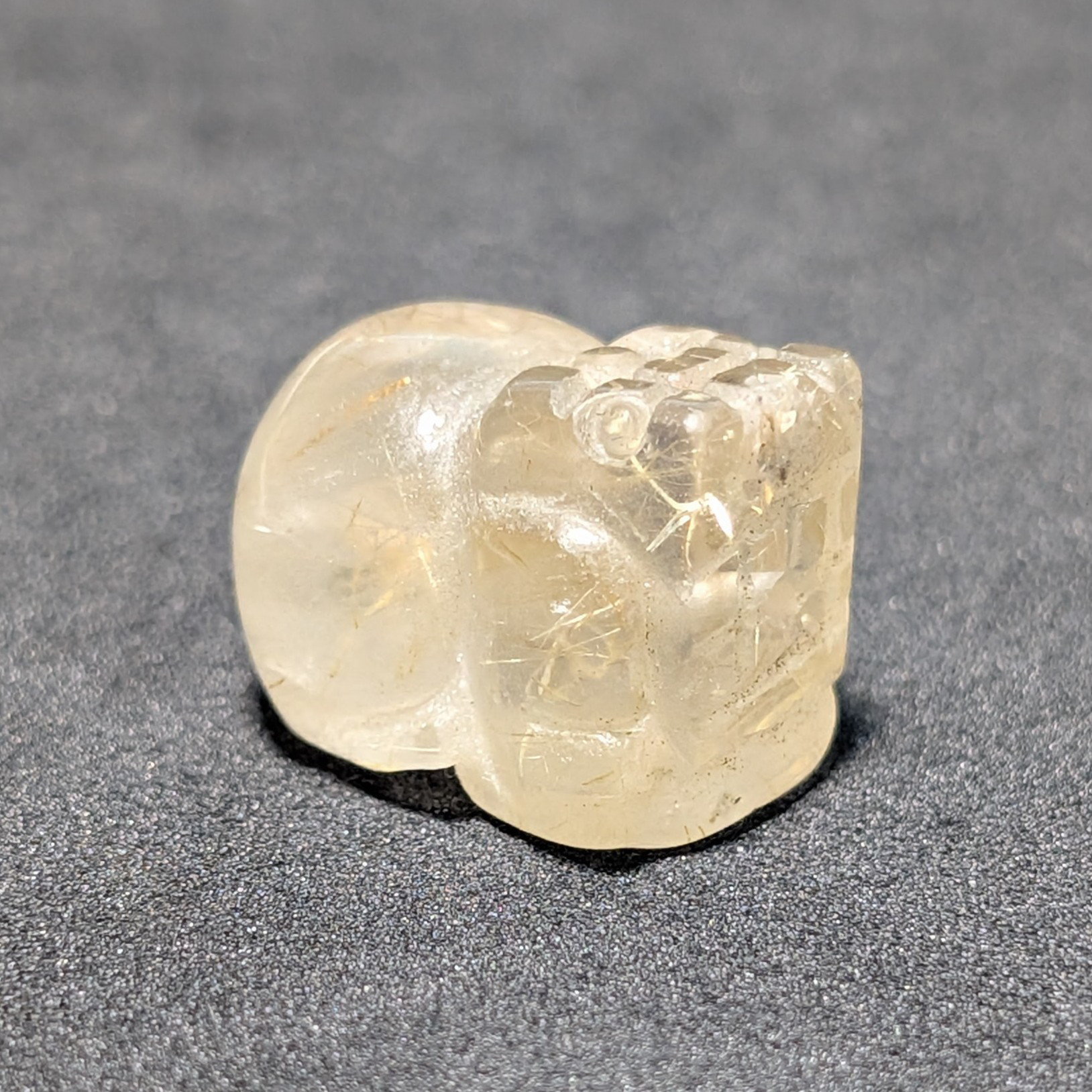 パワーが漲る ゴールドルチル クォーツ 貔貅 ヒキュウ 金針水晶のエナジー 1点限り 金銭運 お守り効果 成功へと導く