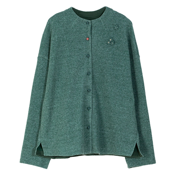 柔らかくて起毛表面ジャケット　綿混紡スタンドカラーカーディガン  ゆったりシルエット　4色　S-XLサイズ　L717 17枚目の画像