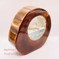 一つ限りの流木アート 流氷のゴマフアザラシ ジオラマ 流木 フィギュア インテリア レジン 置物 動物 アザラシ N8 5枚目の画像