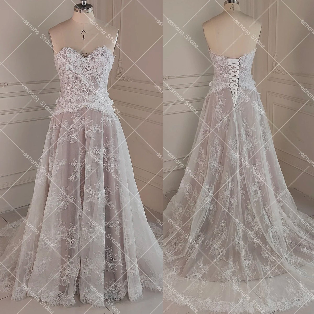 氣質 上品 ウェディングドレス 二次会 結婚式 パーティードレス  F956