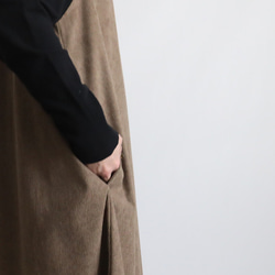 ⁑秋の新作　１１２cm　ニット コーデュロイ生地　Vネック　ワンピース ジャンスカ　ゆったり　ブラウンK09B 15枚目の画像