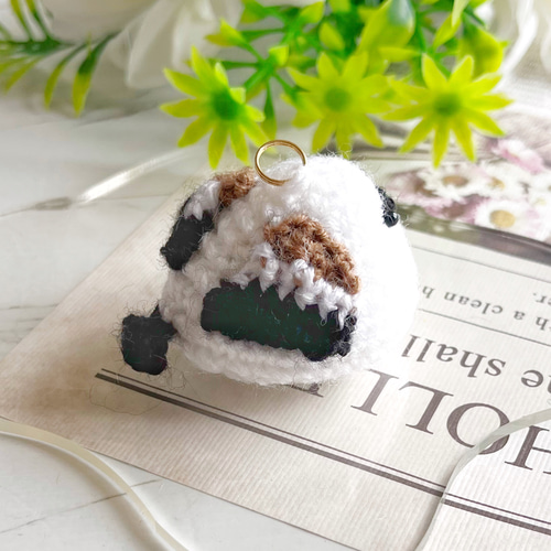 A25 シマエナガ (小) あみぐるみ キーホルダー チャーム 北海道 鳥