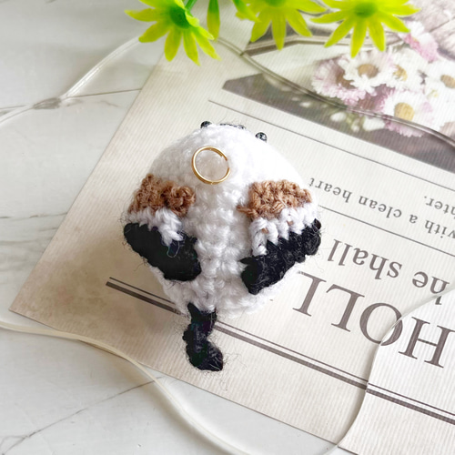 A25 シマエナガ (小) あみぐるみ キーホルダー チャーム 北海道 鳥