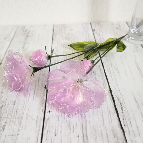 トルコキキョウ パープル 2本セット（蕾付き）/アメリカンフラワー