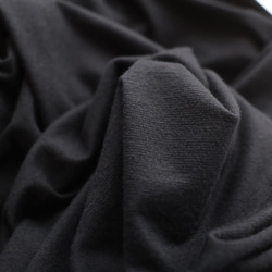 ⁂秋の新作　スムース伸縮ストレッチ Tシャツ カットソー生地　パフ袖　プルオーバー ゆったり　トップス　黒　K14 11枚目の画像