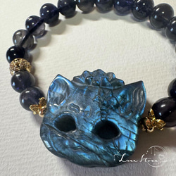 心を癒すやさしい青　アクアマリンシリカブレスレット15ミリ 最高品質]アクアマリンブレスレット（約8mm玉） - 埼玉県吉川市