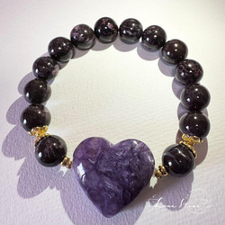 キラキラ 花火ルチル ブラックシルバー 水晶 10mm ブレスレット