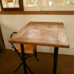 自然形 ひのきアイアンテーブル・イスセット 12－17 机・デスク