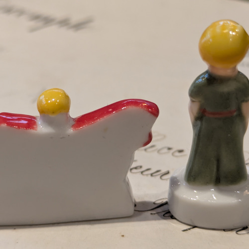 フェーブ 星の王子さま Petit Prince バラ 羊 キツネ 像 陶器の置物 7