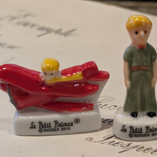 フェーブ 星の王子さま Petit Prince バラ 羊 キツネ 像 陶器の置物 7