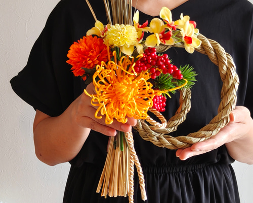 お正月飾り2026 赤い胡蝶蘭 ce1edb4cb629806b856d2d4d90fa66