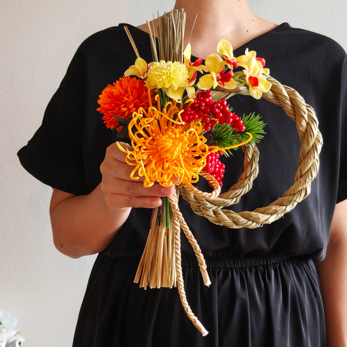 お正月しめ縄 しめ飾り＊ハンドメイド お正月ハンドメイド2025】しめ縄 しめ飾り お正月飾り 新作 しめ縄