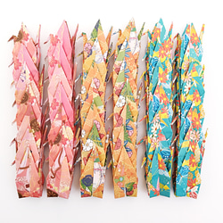 送料無料】折り鶴【首有り】100羽 ピンク系詰め合わせ その他素材 鶴の