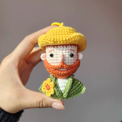 毛糸 手作り 編みぐるみ ニット人頭 キーホルダー バッグチャーム 誕生