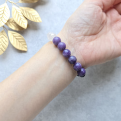 ⭐レピドライト⭐ブラックオニキス⭐ホワイトカルセドニーのシックなブレスレット 14枚目の画像