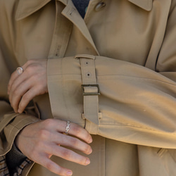 2色 きれいめ オトナ女子のショート丈コート【春秋】ネイビーブルー・ベージュ 7枚目の画像