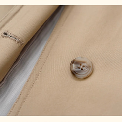 2色 きれいめ オトナ女子のショート丈コート【春秋】ネイビーブルー・ベージュ 8枚目の画像