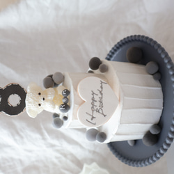 推し活　シャボン玉のカラフルな世界⭐︎ミニ2段クレイケーキ☆誕生日ケーキ　撮影アイテム　何歳でも承ってます♪ 11枚目の画像