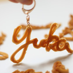 【オーダーメイド：キーホルダー】おなまえの絞り出しクッキー（アルファベットのみ） 6枚目の画像