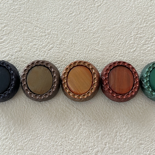 Japanese Vintage ボタン 24mm カボション オーバル型 グリーン