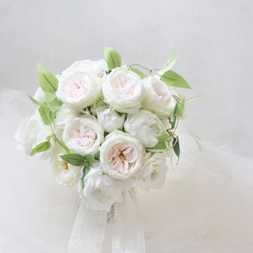 希少花材】ローズのラウンドブーケ｜造花ブーケ アーティフィシャル