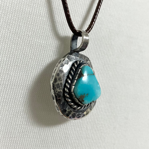 ローンマウンテン　ターコイズ　シルバー　ネックレス　# インディアンジュエリー ローンマウンテン ターコイズ トルコ石 シルバー ネックレス