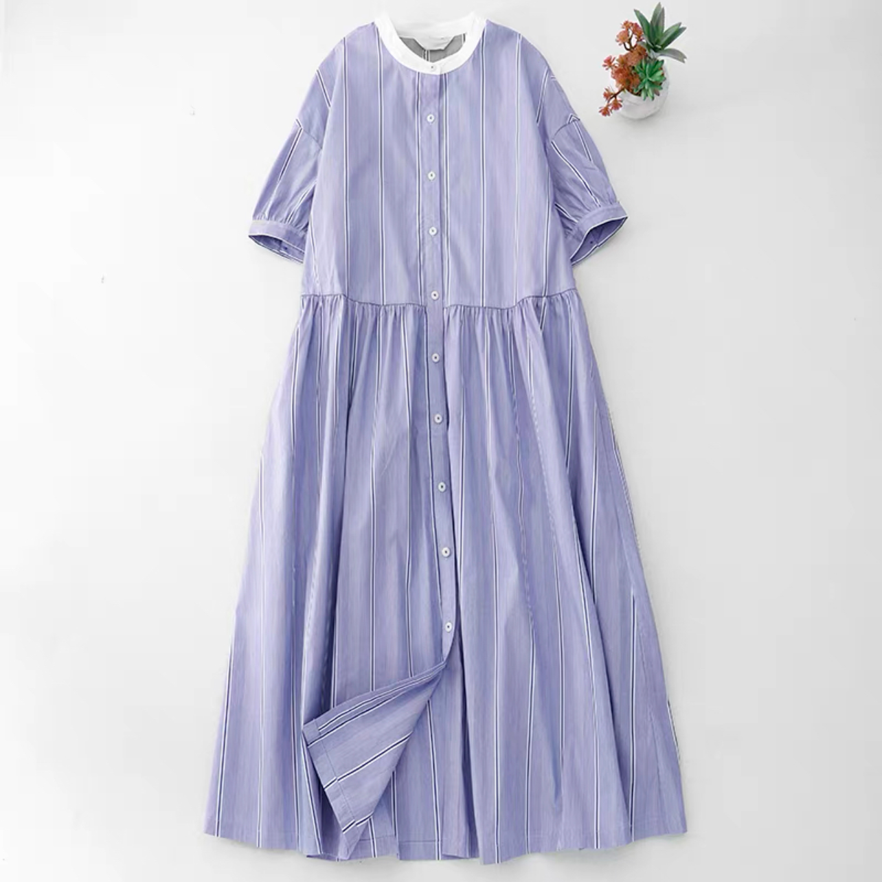 夏ワンピース  ﻿大人カジュアルワンピース 綿麻ワンピース