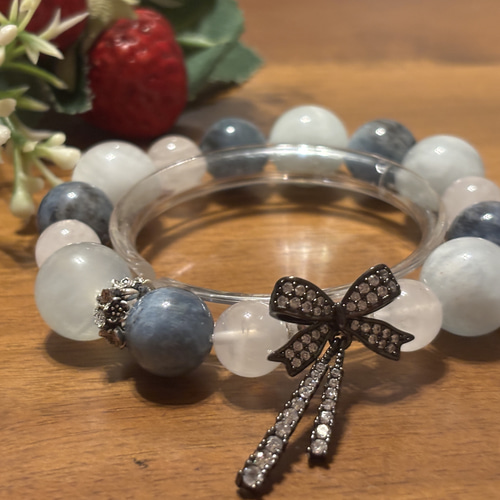 高級❣️希少デビルアクアマリン(ブラックアクアマリン)と天使の羽