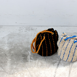 【手編みキット】 レリーフモールバッグ (glittknit-32) 8枚目の画像