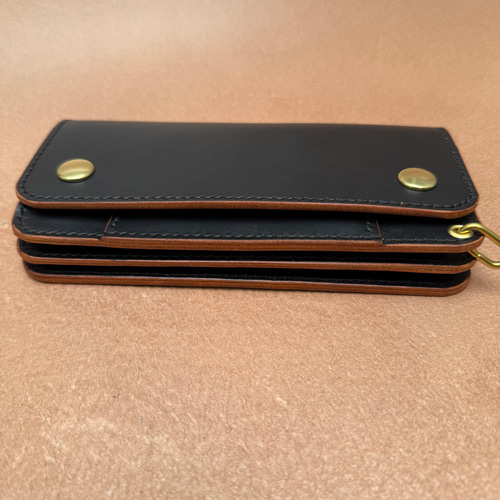 栃木レザー 茶芯 ロング トラッカーウォレット 長財布 twins leather