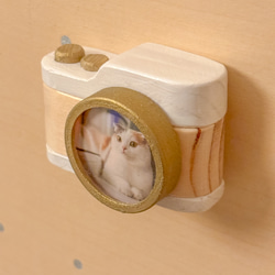 カメラ型マグネットフォトフレーム｜猫好きさんに人気のおしゃれ写真立て｜誕生日ギフト・プレゼントに 3枚目の画像