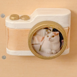 カメラ型マグネットフォトフレーム｜猫好きさんに人気のおしゃれ写真立て｜誕生日ギフト・プレゼントに 2枚目の画像
