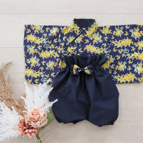 ベビー袴 ミモザ】 こどもの日 初節句 お食い初め 百日祝い 袴