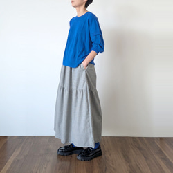 甘くない　大人のティアードスカート　(ギンガムチェック) 13枚目の画像