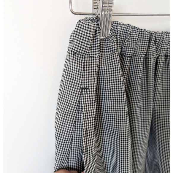 甘くない　大人のティアードスカート　(ギンガムチェック) 4枚目の画像